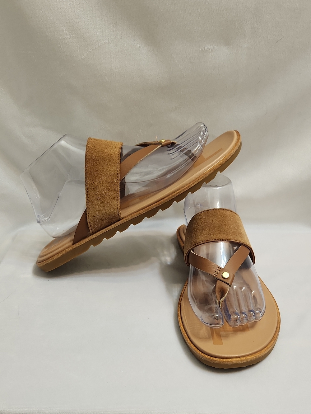 Sorel Brown Suede Slide Sandals (Size 9.5)
